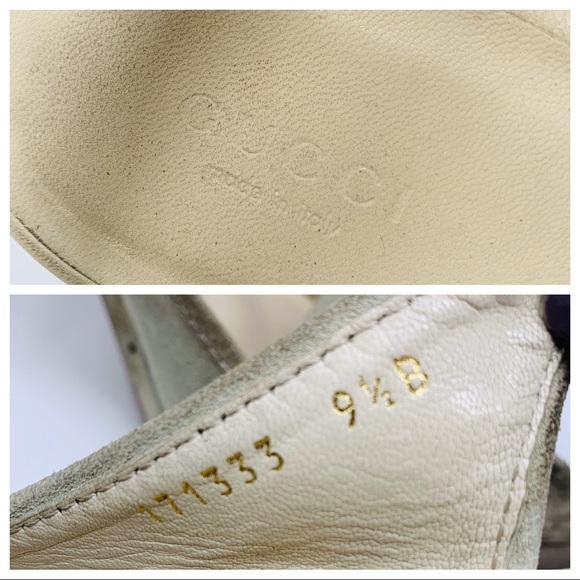 Authentic Gucci Suede Slingback Platform Heels - Picture 6 of 7